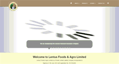 Desktop Screenshot of lentusfoods.com