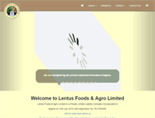 Tablet Screenshot of lentusfoods.com
